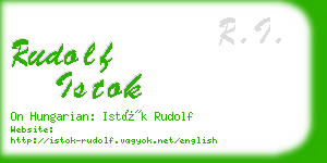 rudolf istok business card